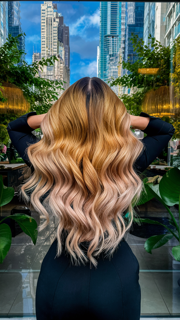 52 роскошные идеи золотого омбре 2025: как выглядеть дорого и стильно