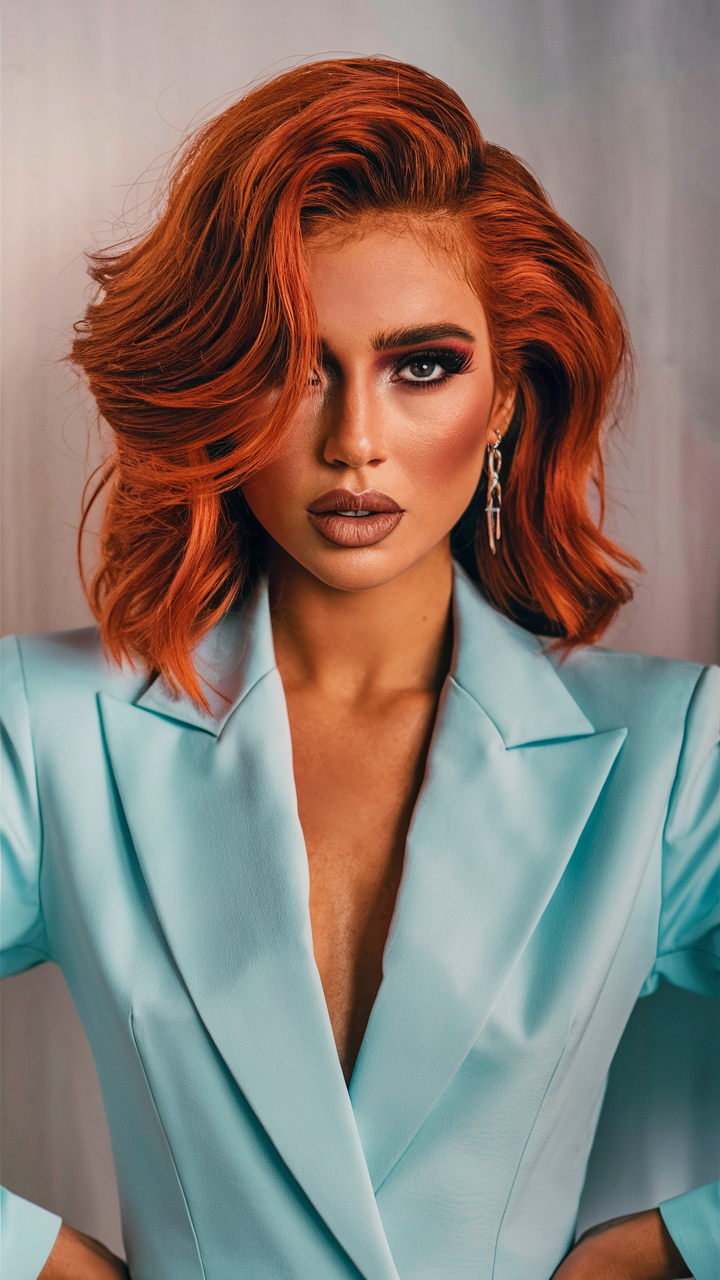 56 трендов у медного цвета волос 2025: секреты окрашивания для долговременного эффекта