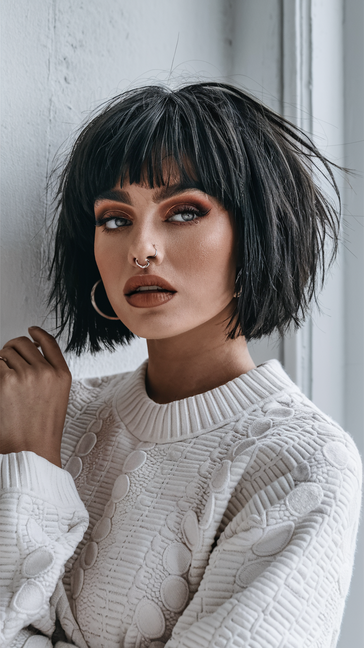 48 вариантов стрижки тупой боб 2025: создайте трендовый образ в этом сезоне