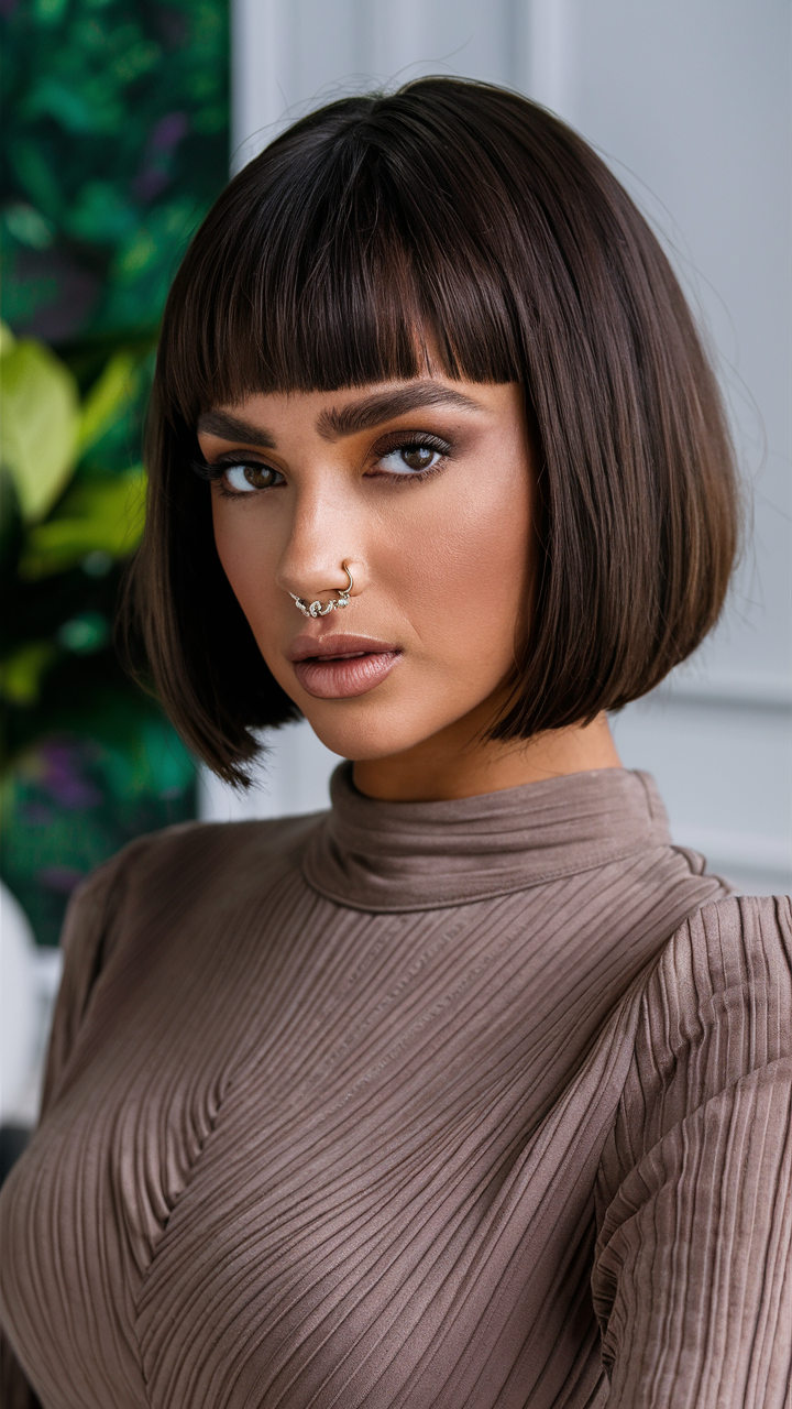 48 вариантов стрижки тупой боб 2025: создайте трендовый образ в этом сезоне