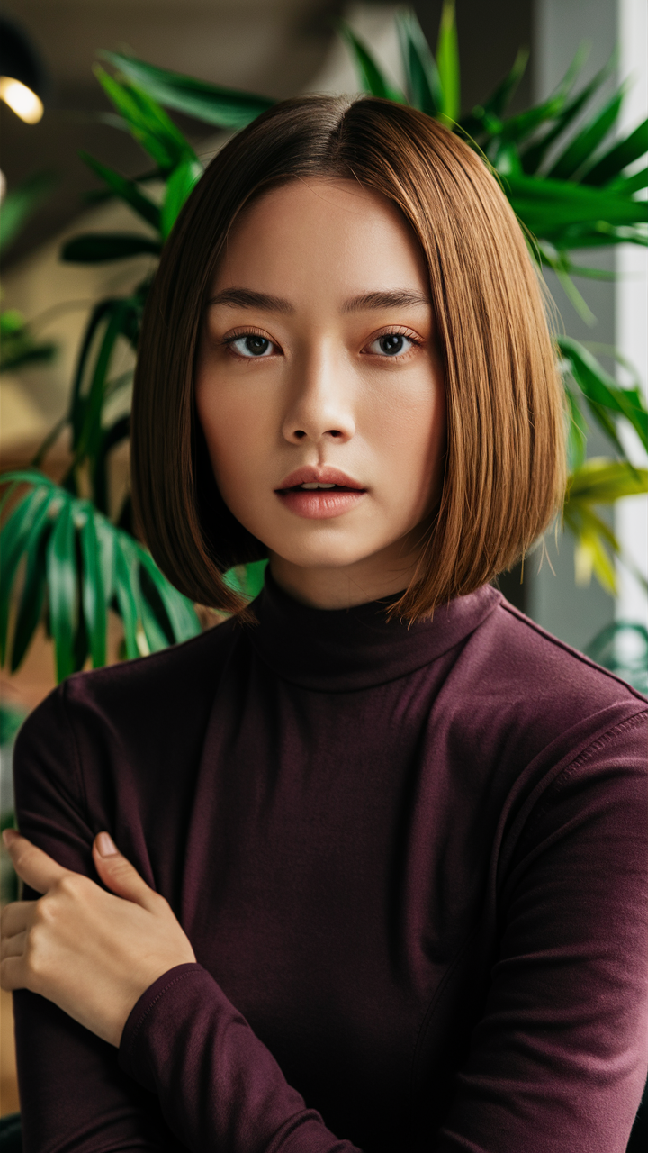 48 вариантов стрижки тупой боб 2025: создайте трендовый образ в этом сезоне