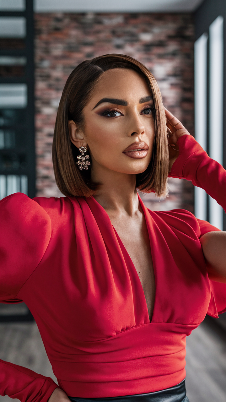 48 вариантов стрижки тупой боб 2025: создайте трендовый образ в этом сезоне