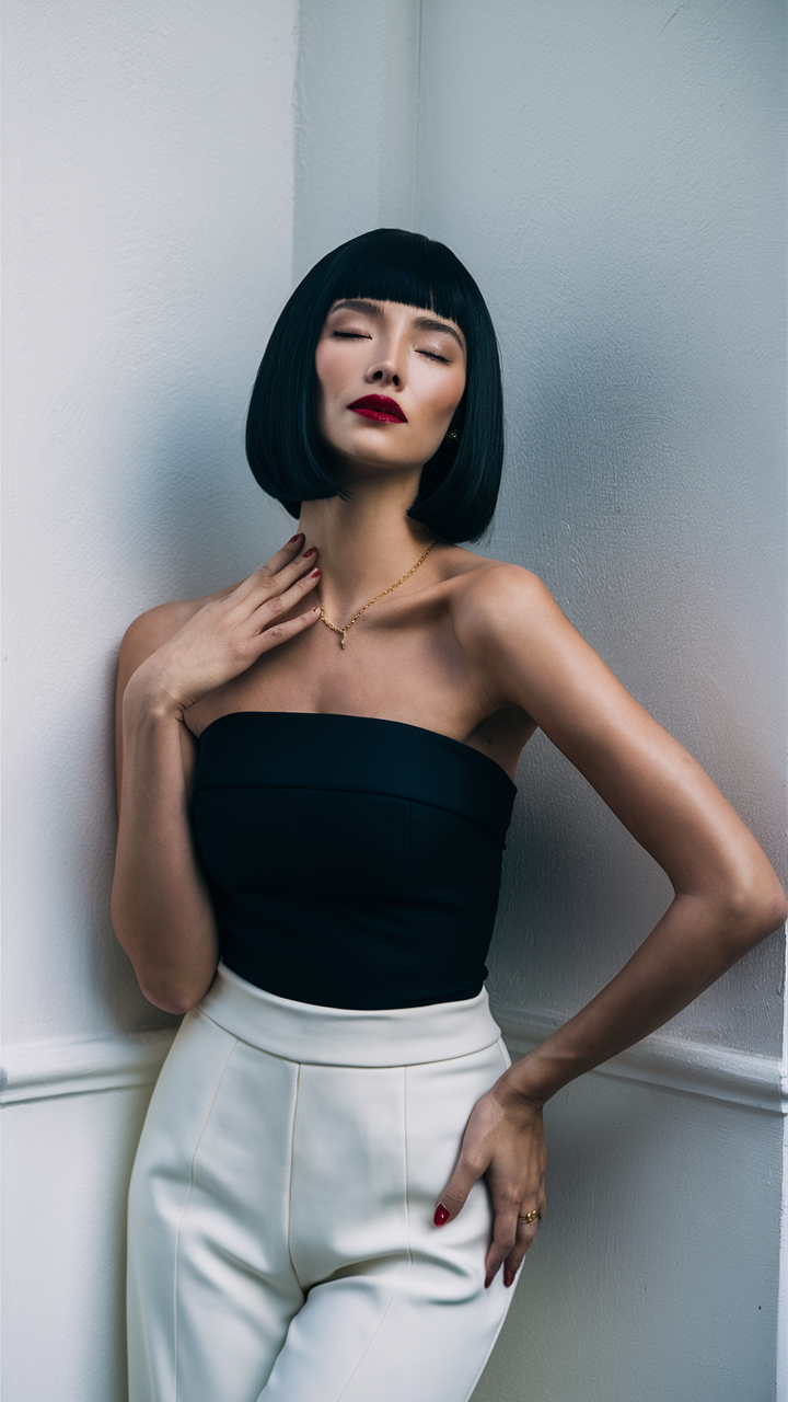 48 вариантов стрижки тупой боб 2025: создайте трендовый образ в этом сезоне