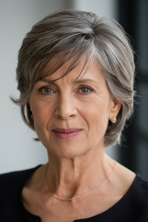 47 самых новых стрижек для женщин за 60 - стильный вид в 2025 году