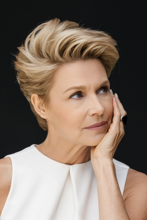 47 самых новых стрижек для женщин за 60 - стильный вид в 2025 году