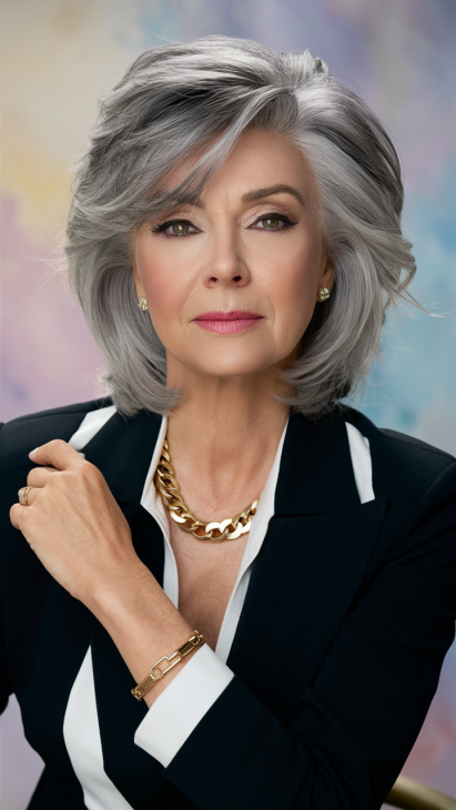 47 самых новых стрижек для женщин за 60 - стильный вид в 2025 году