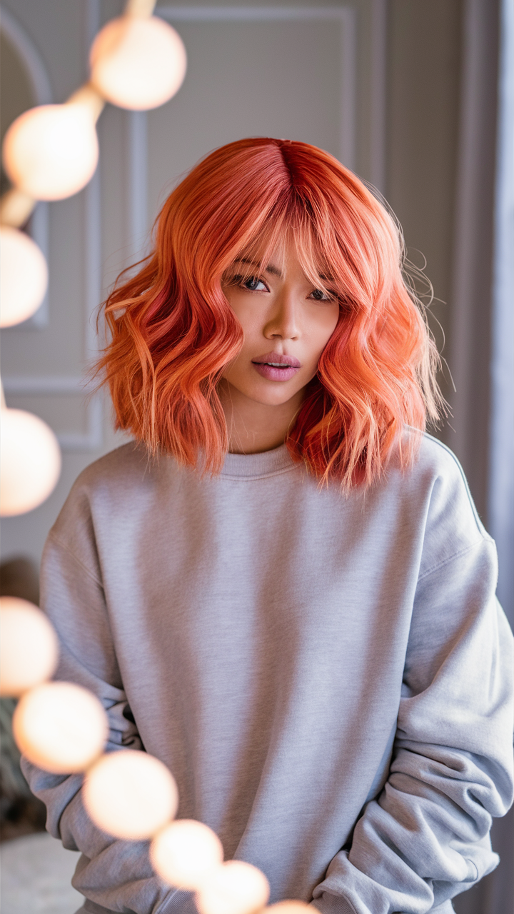 49 оттенков персикового цвета волос 2025, которые подчеркнут вашу красоту и уникальность