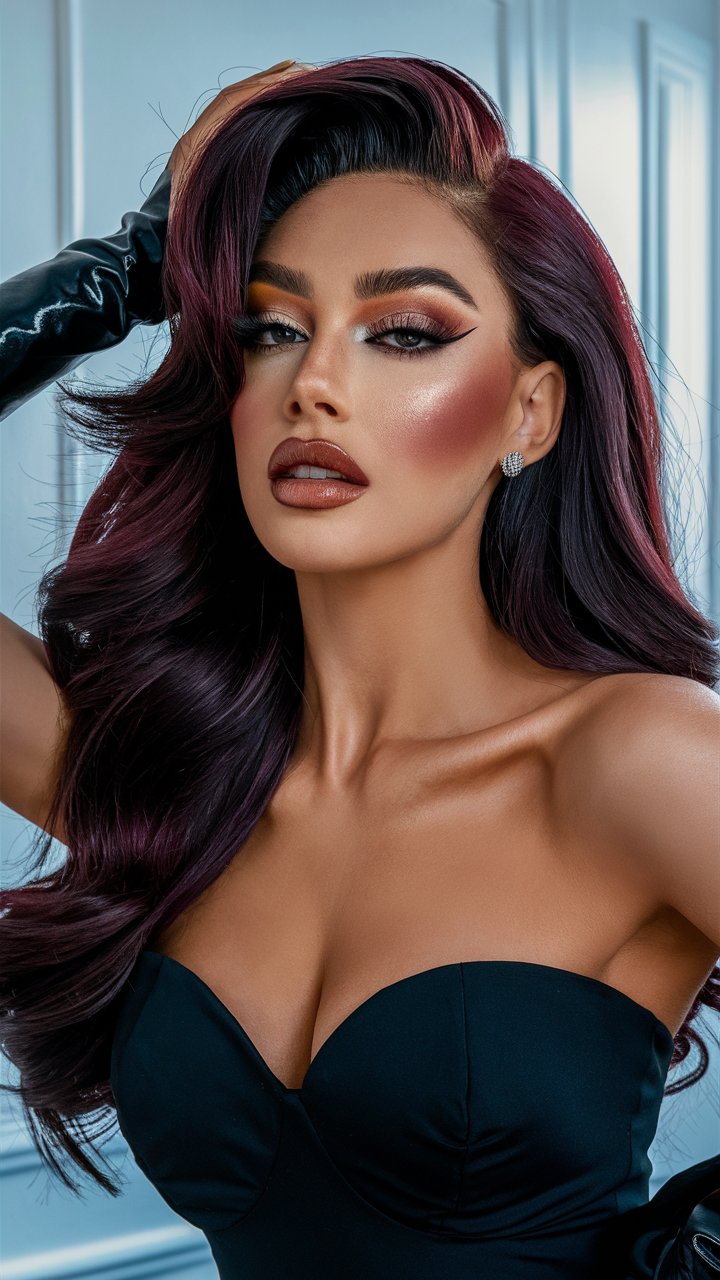 45 вариантов окрашивания волос в черно-вишневый: найдите свой идеальный тон